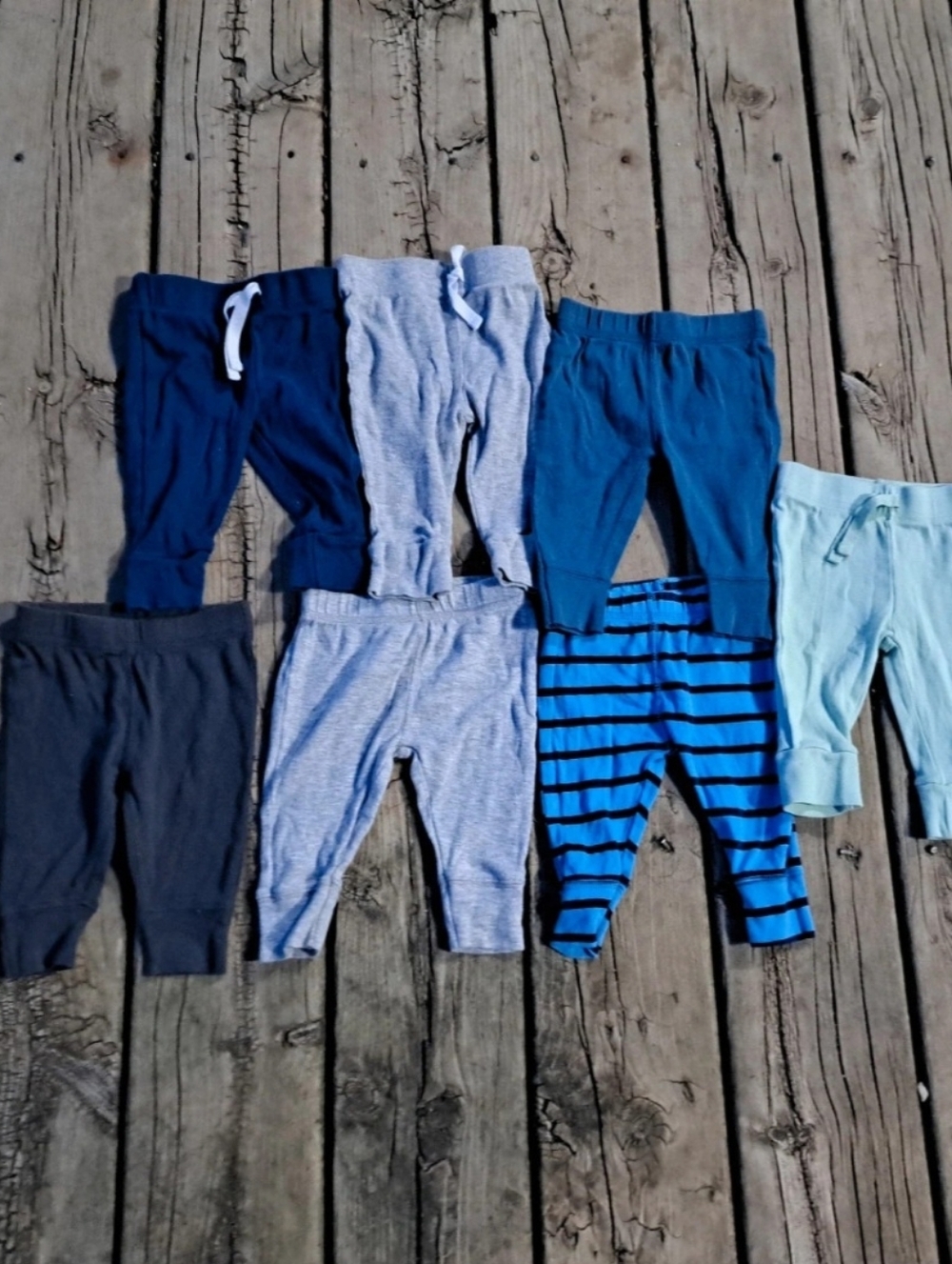 Lot of 7: Baby Boys Pants- 0/3 Months